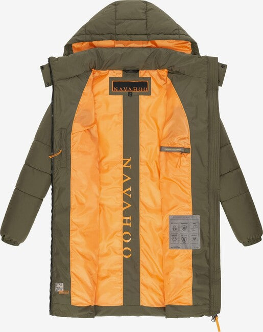 Navahoo Bliblablubb damen Winterjacke mit Kapuze, oliv