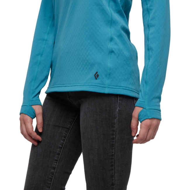 Black Diamond Coefficient damen-Sweatshirt mit Reißverschluss, Cerulean-Blau