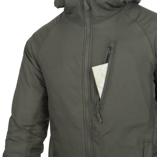 Helikon-Tex WOLFHOUND Jacke mit Kapuze - Climashield Apex - US Woodland