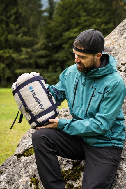 HUSKY Ember Synthetik Drei-Jahreszeiten-Schlafsack -15, blau/grau