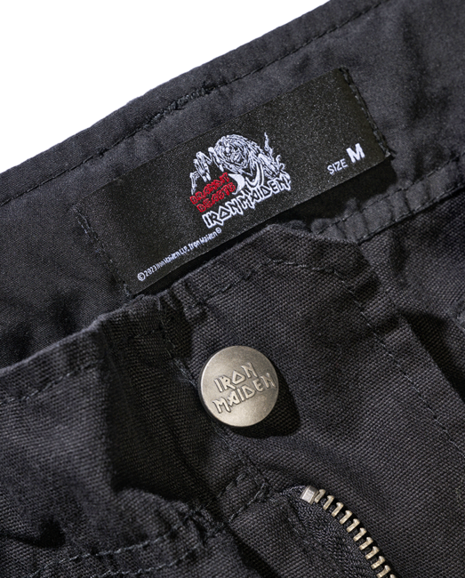Brandit Iron Maiden Savage Shorts The Number of The Beast Schwarz Edition, schwarz