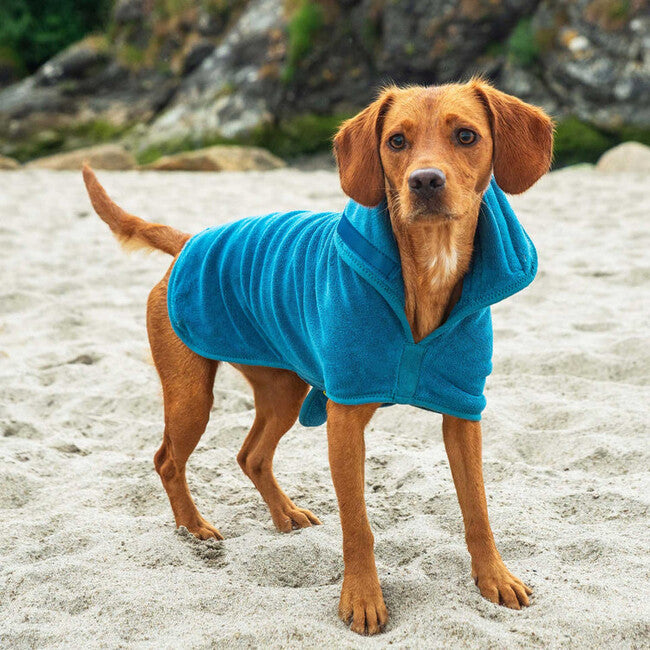 Mountain Paws Bademantel für Hunde Hundemäntel medium, blau