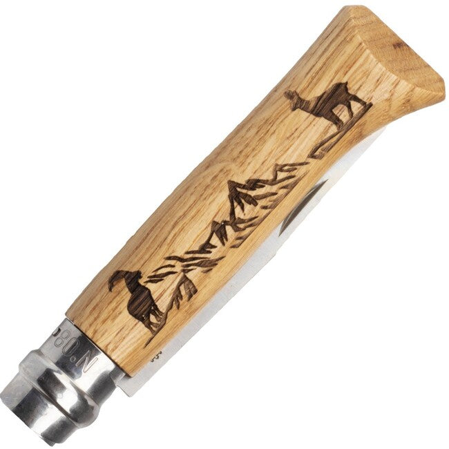Opinel VRI N°08 Inox Animalia 2019 Klappmesser mit Gämsenmotiv