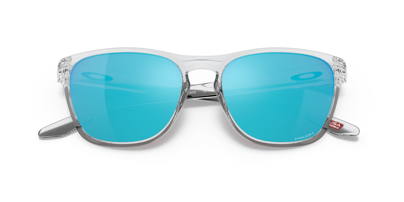 Oakley MANORBURN Sonnenbrille mit Rahmen Polished Clear und mit Dias Prizm Sapphire 56
