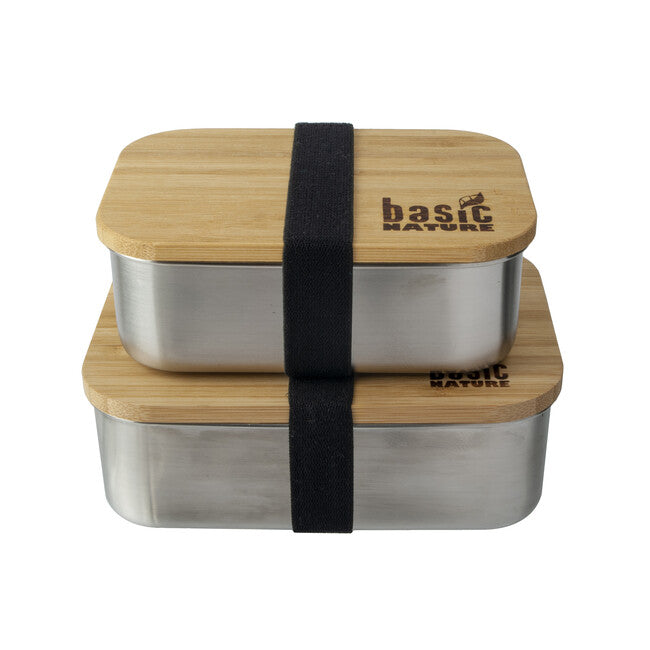 Origin Outdoors Bamboo Obedovy box z nehrdzavejucej ocele 1,2 l
