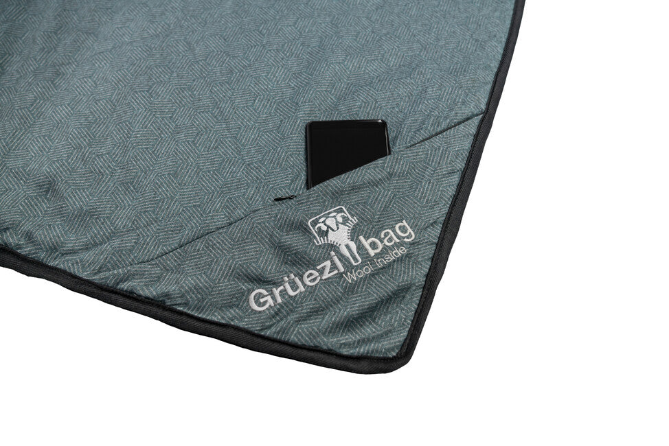 Grüezi-tasche Wellhealth-Wolldecke Grüezi grau-blau deluxe