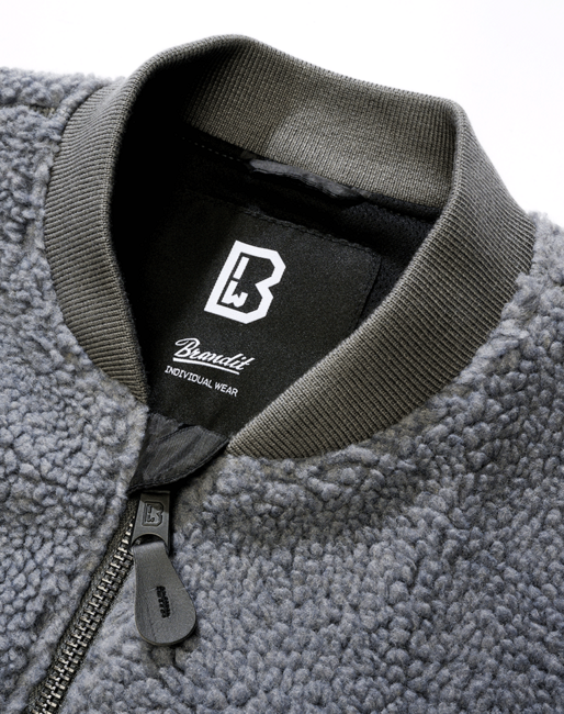 Brandit MA1 Sherpa Jacke, anthrazit