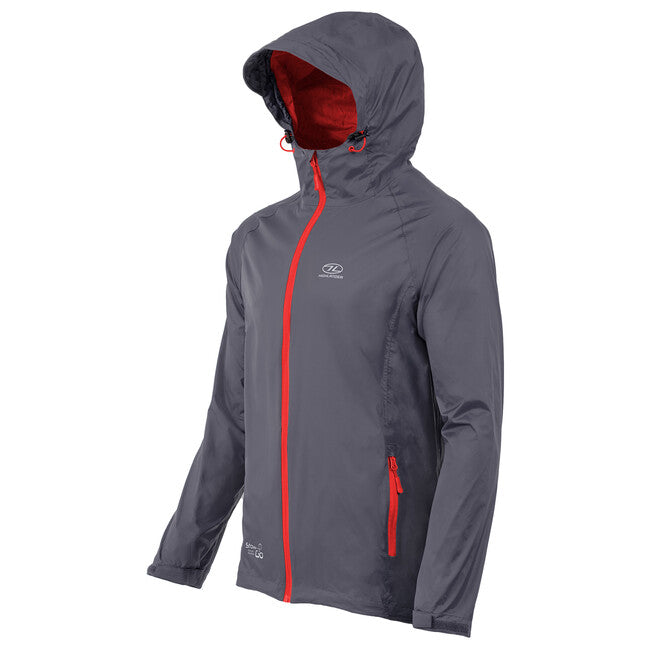 Highlander Stow and Go Rain Jacket, Charcoal