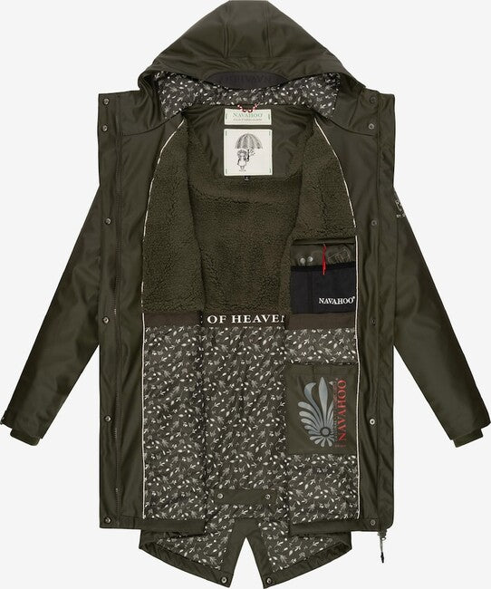Navahoo Flower Of Ocean damen Regenjacke Dunkeloliv