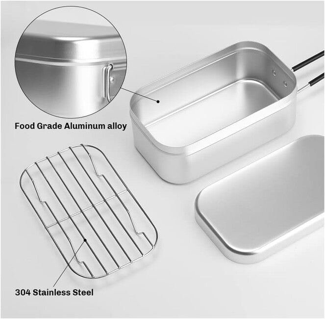 Fire Maple Aluminium lunchbox mit deckel 800 ml, frost