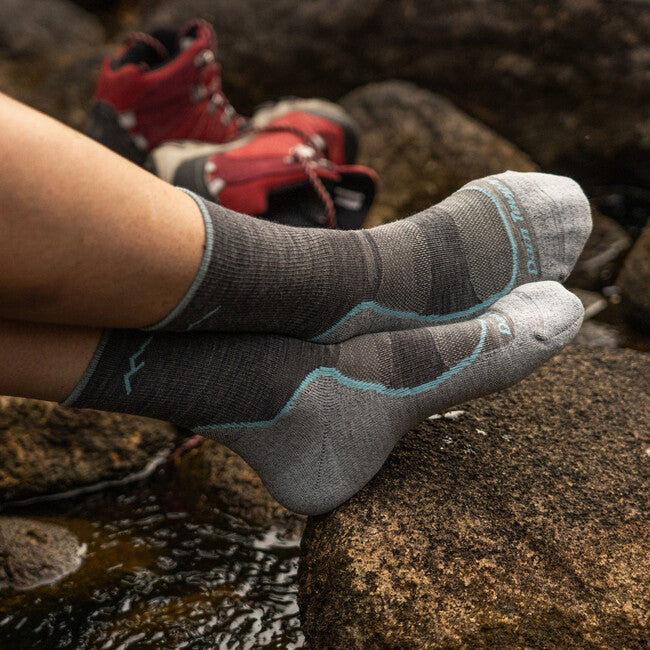 Darn Tough Light Hiker Micro Crew socken leichtgewicht mit kissen, slate
