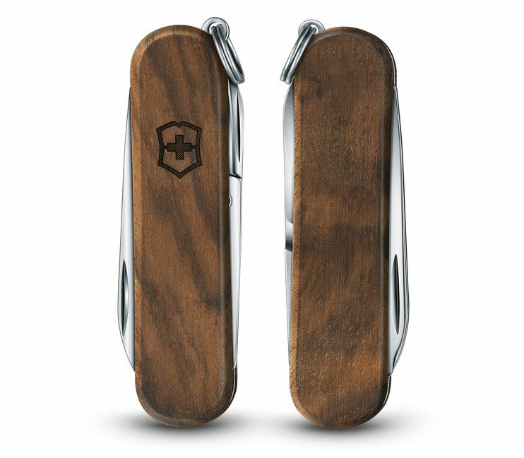 Victorinox Classic SD Wood multifunkčný nôž 58 mm, orechové drevo, 5 funkcií