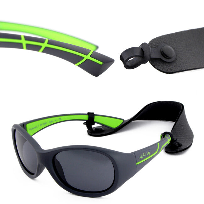 ActiveSol Kids @school sports Kinder- Polarisations- Sonnenbrille grau/grün