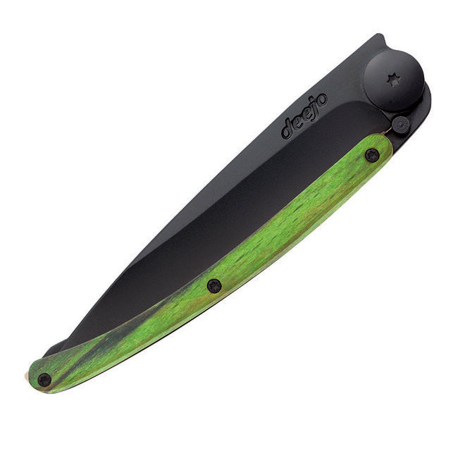 Deejo Klappmesser schwarzgrüne Buche