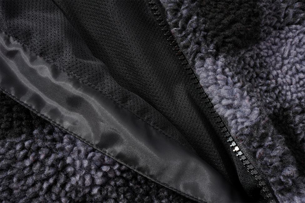 Brandit Teddyfleece Fleece-Kapuzenjacke, schwarz/grau
