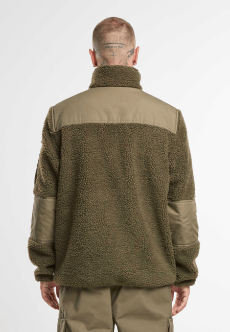 Brandit Ramble Teddyfleece Fleecejacke, olivgrün