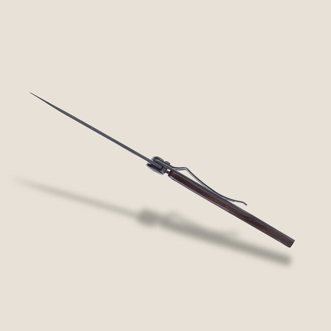 Deejo Tattoo Μαχαίρι Πτυσσόμενο Black Ebony Wood Vinyl