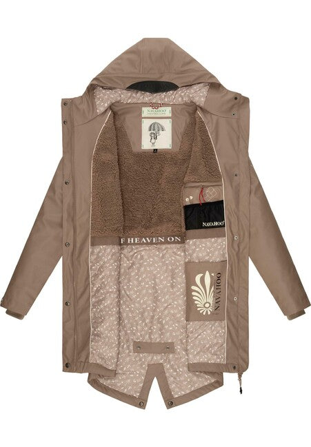 Navahoo FLOWER OF OCEAN wasserdichte damenjacke, taupe