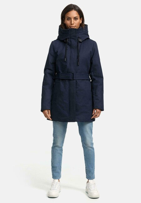 Navahoo Eishauch damen Winterparka mit Kapuze, navy blue