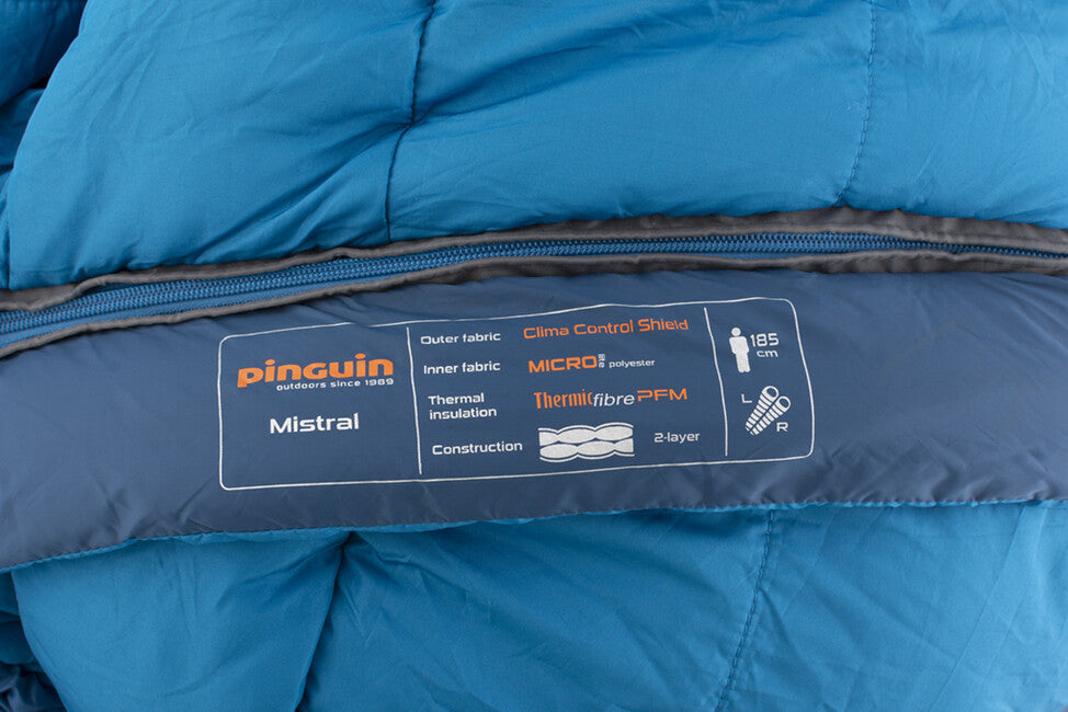 Pinguin Mistral PFM Schlafsack blau