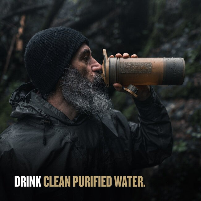 GRAYL GeoPress Purifier Filterflasche, Coyote Braun