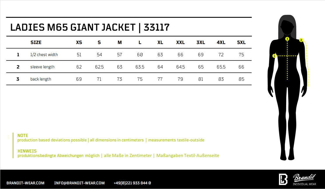 Brandit M65 Giant damejacke, oliv