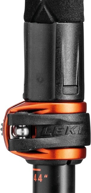 LEKI Makalu FX Carbon trekkingstöcke, schwarz-orange-naturalcarbon, 110 - 130 cm