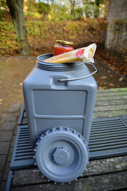 BasicNature Weithals-Flüssigkeitsbehälter quadratisch 30 l, grau