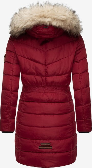 Navahoo Paula damen Winterparka mit Kapuze dunkelrot