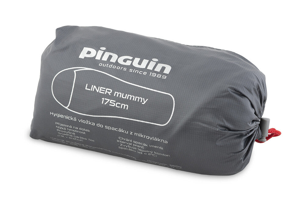 Pinguin Liner Mummy sanitäreinlage für schlafsack grau 185cm
