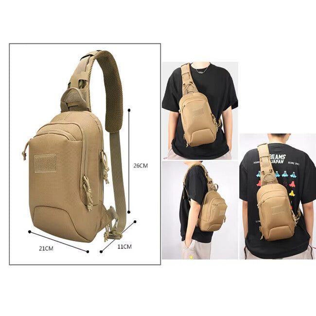 DRAGOWA TACTICAL Mike Sling Backpack, Black Camo