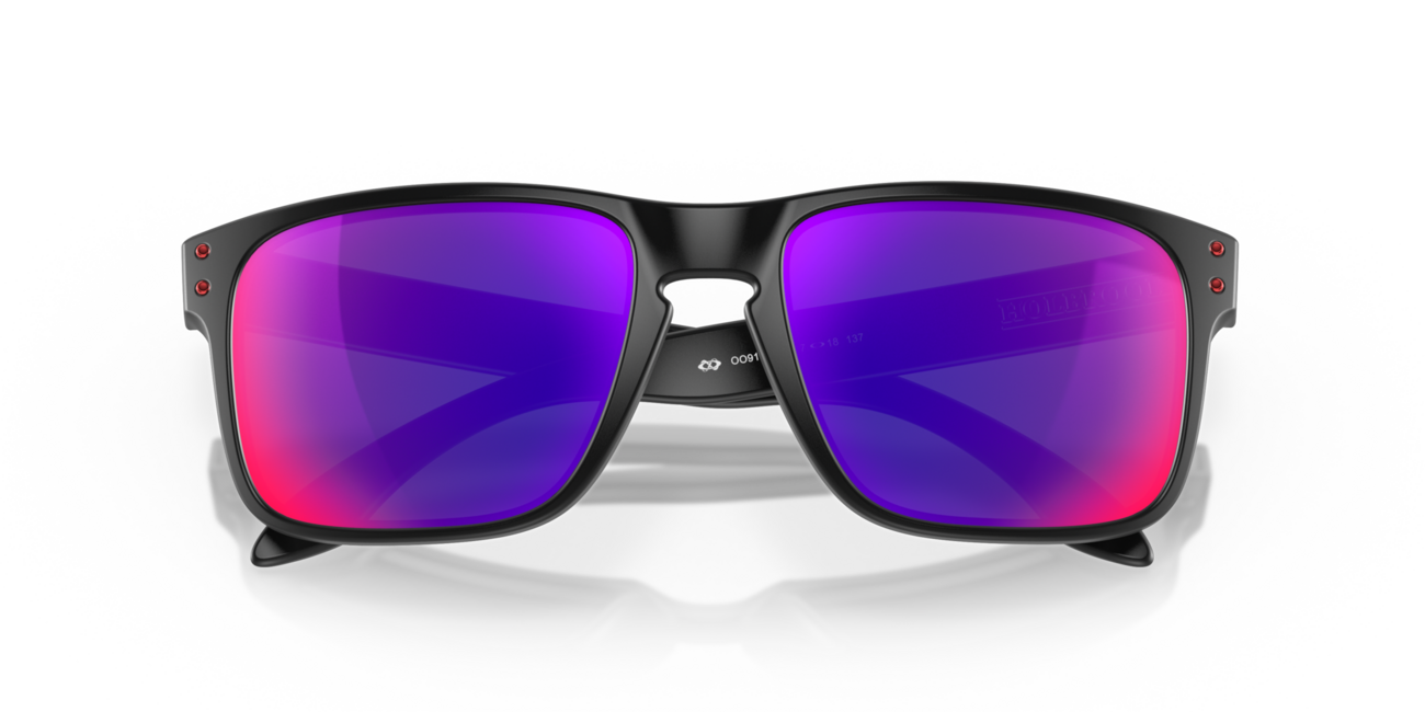 Oakley HOLBROOK mit rahmen matte black und mit dias positive red iridium 57
