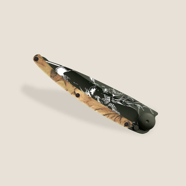 Deejo Tattoo Klappmesser schwarz braun camo Deer
