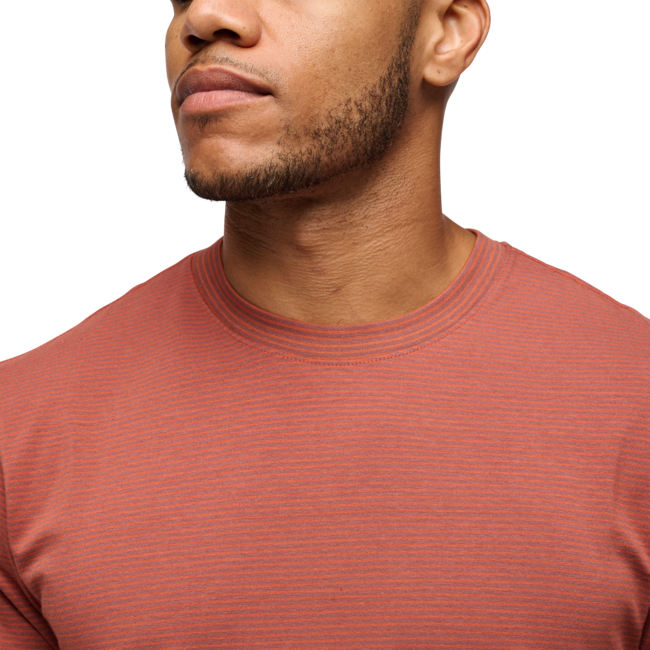 Black Diamond Bd Stripe herren Kurzarm-T-shirt, mahagoni-burnt sienna