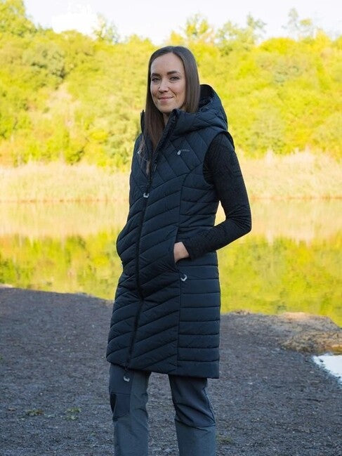 HUSKY Napi damen hardshell weste, schwarz