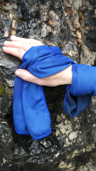 BasicNature CoolSport handtuch 30 x 100 cm, blau