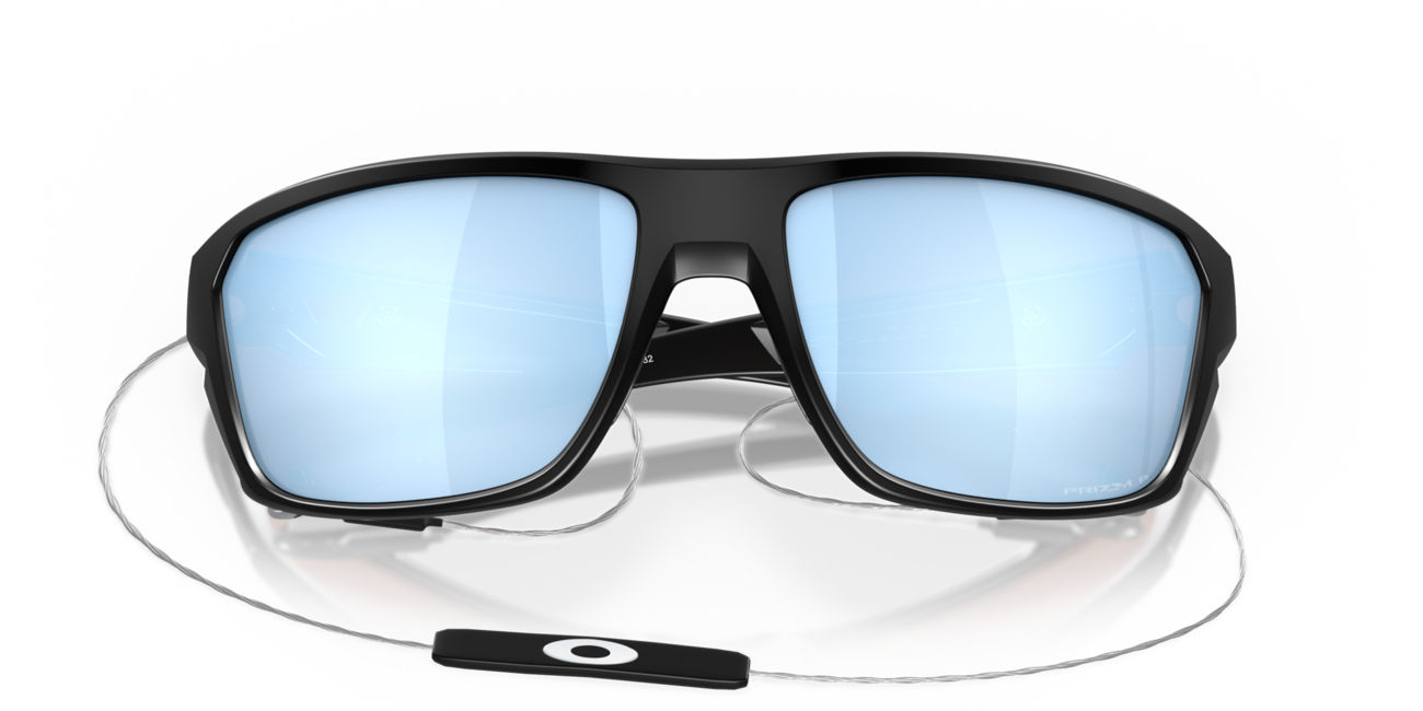 Oakley SPLIT SHOT Sonnenbrille mit Rahmen Matte Black und mit Dias Prizm Deep Water Polar 64