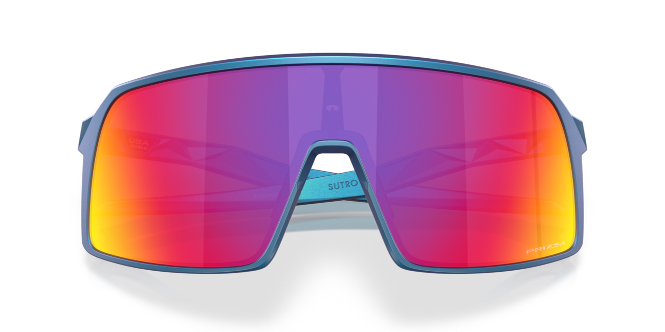 Oakley SUTRO Sonnenbrille mit Rahmen Matte Cyan/Blue Colorshift und mit Dias Prizm Road , Steel