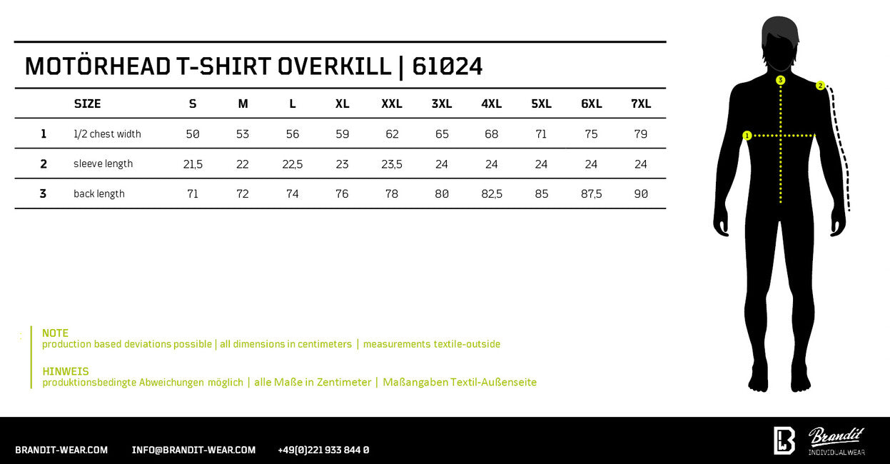 Brandit Motörhead Overkill T-shirt, schwarz