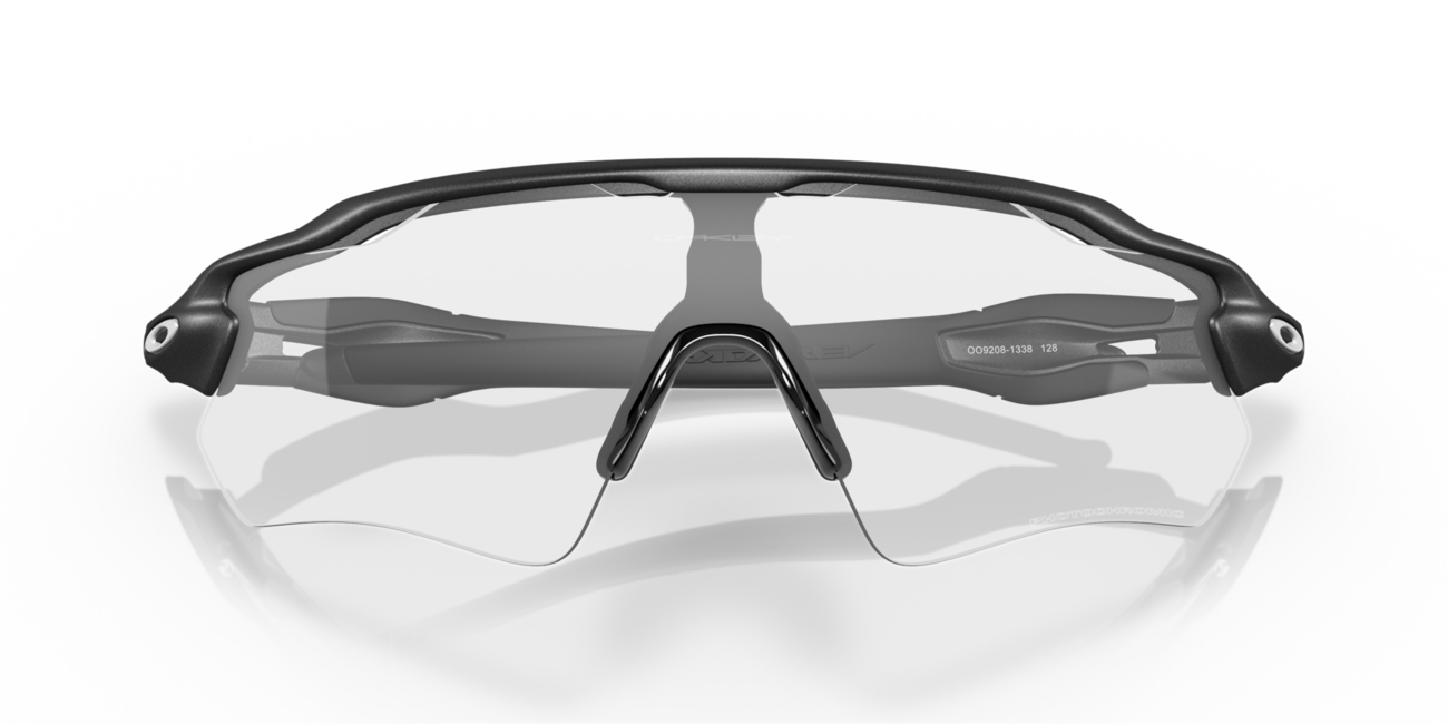Oakley RADAR EV PATH Fotochrome Brille mit Rahmen Steel und mit Dias Clear 50% Black Irid Photo