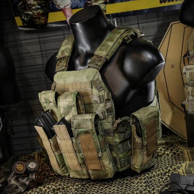 Emersongear Battlefield Dreifach-Magazintasche 7.62, a-tacs laub grün 500D