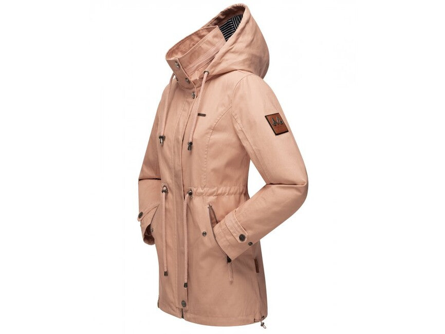 Marikoo Nyokoo damen-Übergangsjacke mit Kapuze, blassrosa