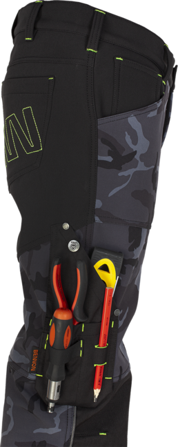 Bennon CAMOS Softshell Pants, Black/Grey