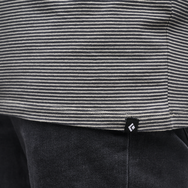 Black Diamond Bd Stripe herren kurzarm-T-shirt, anthrazit-off weiß
