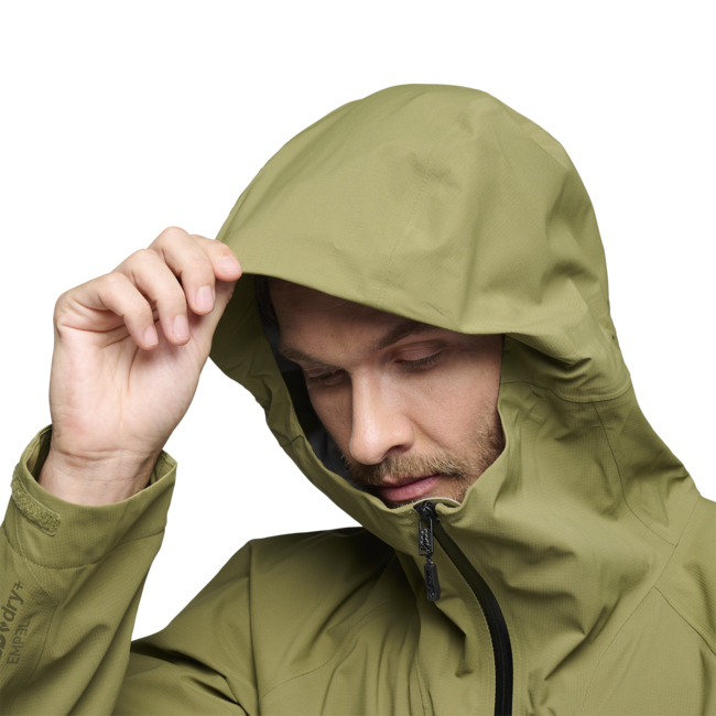 Black Diamond Highline Stretch Shell men's waterproof jacket, crag green