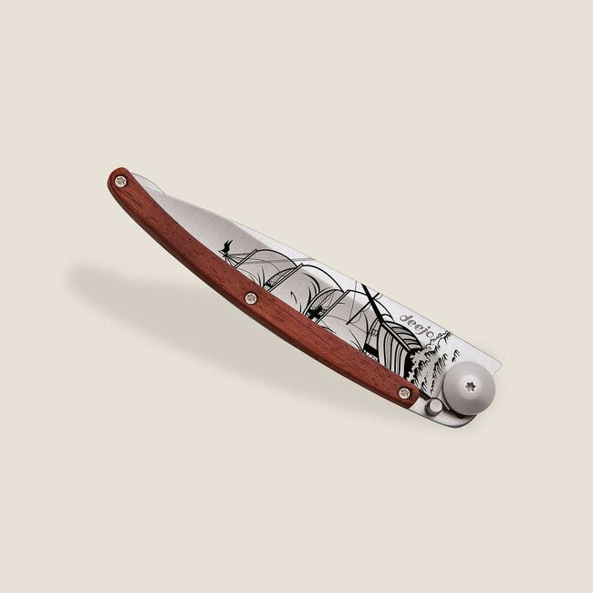 Deejo Tattoo Corsair schließmesser, coralwood
