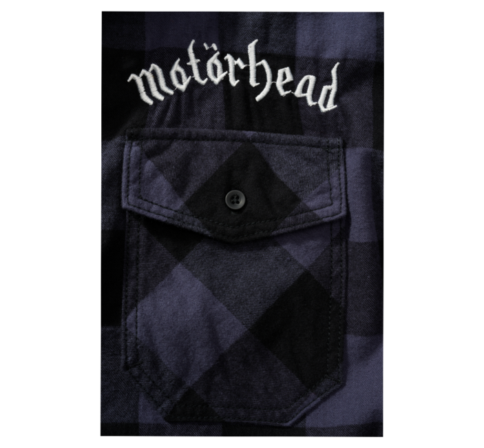 Brandit Motörhead karohemd mit langen ärmeln, schwarz-grau
