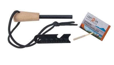 Origin Outdoors Firesteel Deluxe Fire Starter, Black