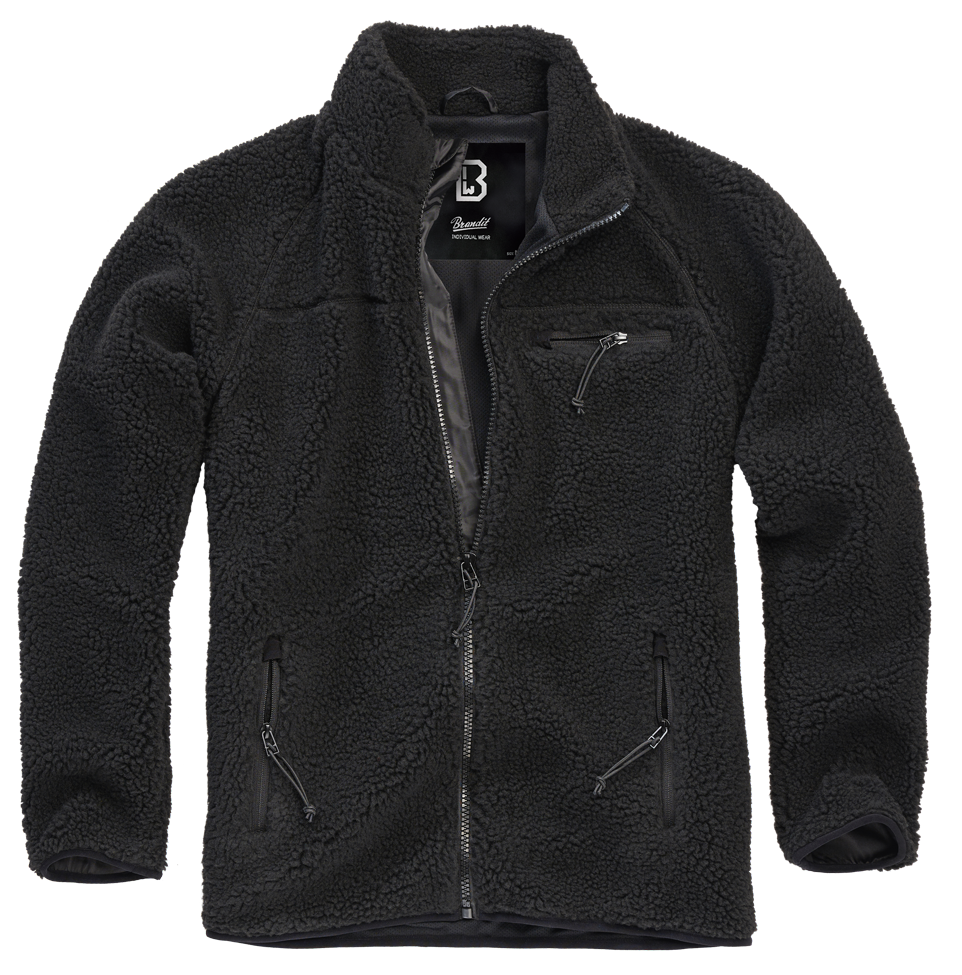 Brandit Teddyfleece flisová bunda, čierna