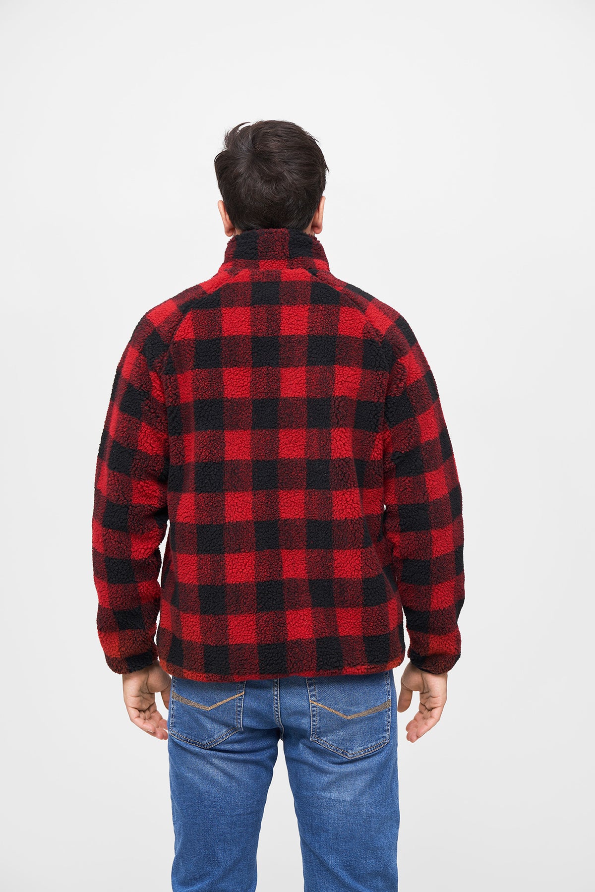 Brandit Teddyfleece bunda flísová, červená/čierna